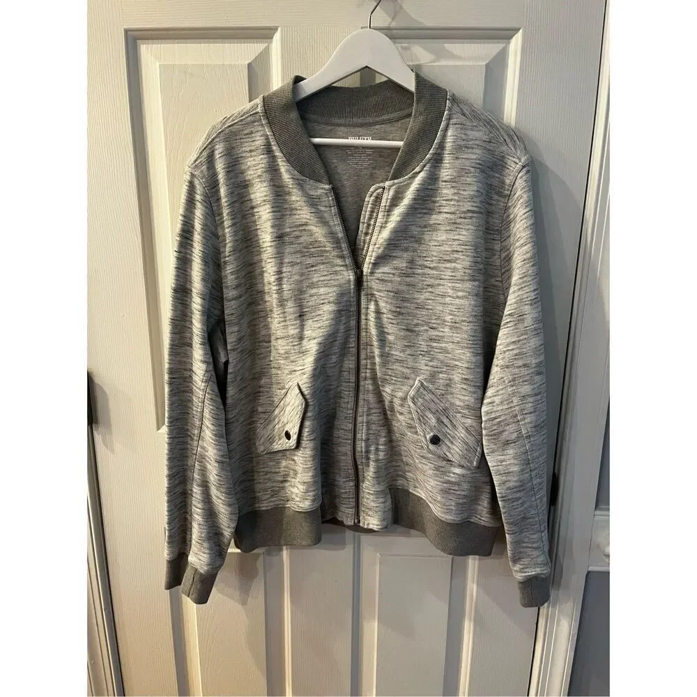 Duluth Gray Space Dye Light Wright Zip Up Sweat Jacket sz XXL NWOT
